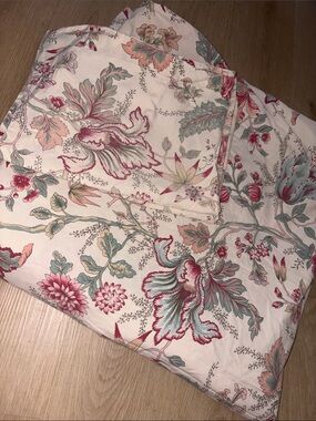 🍓 POTTERY BARN MARIE PALAMPORE Floral peony F/Q duvet cover set